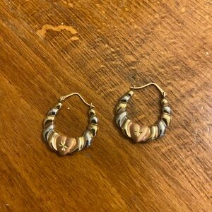 Gold plated /silver hoop earrings